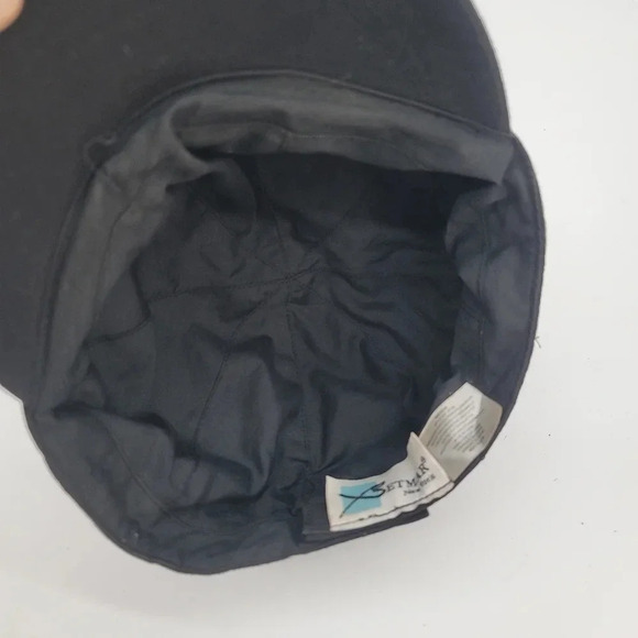 Vintage XSetmar New York Black Cabbie Boatmans Hat Stretch Fit Back Hat - Picture 3 of 11